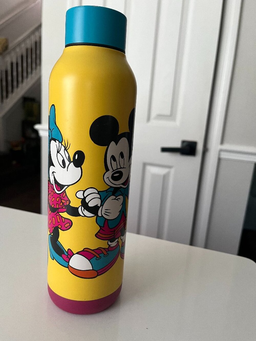 Vintage 90s Disney Mickey & Minnie Mouse Metal Bottle
